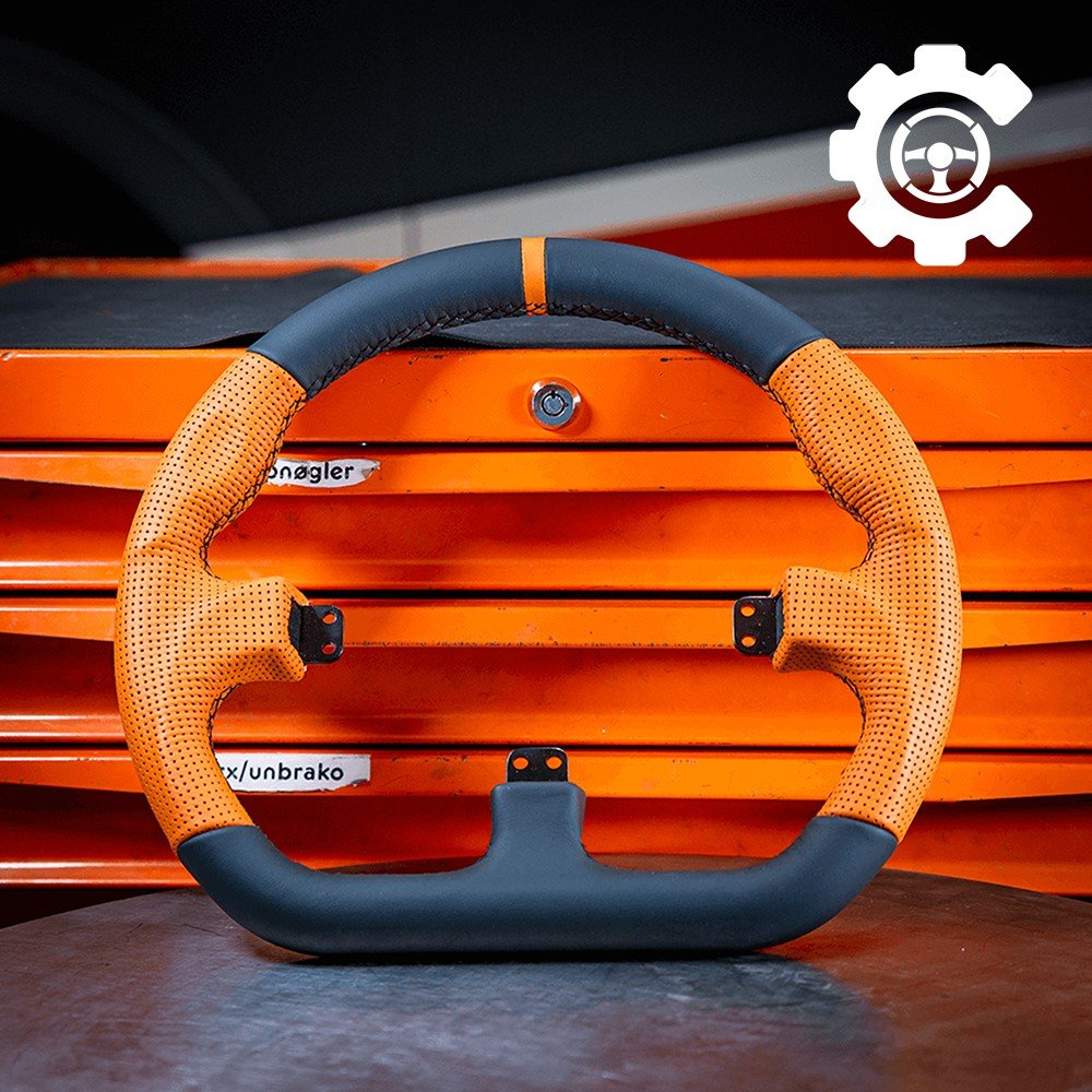 Asetek Closed D Orange Leather Rim - Image 3